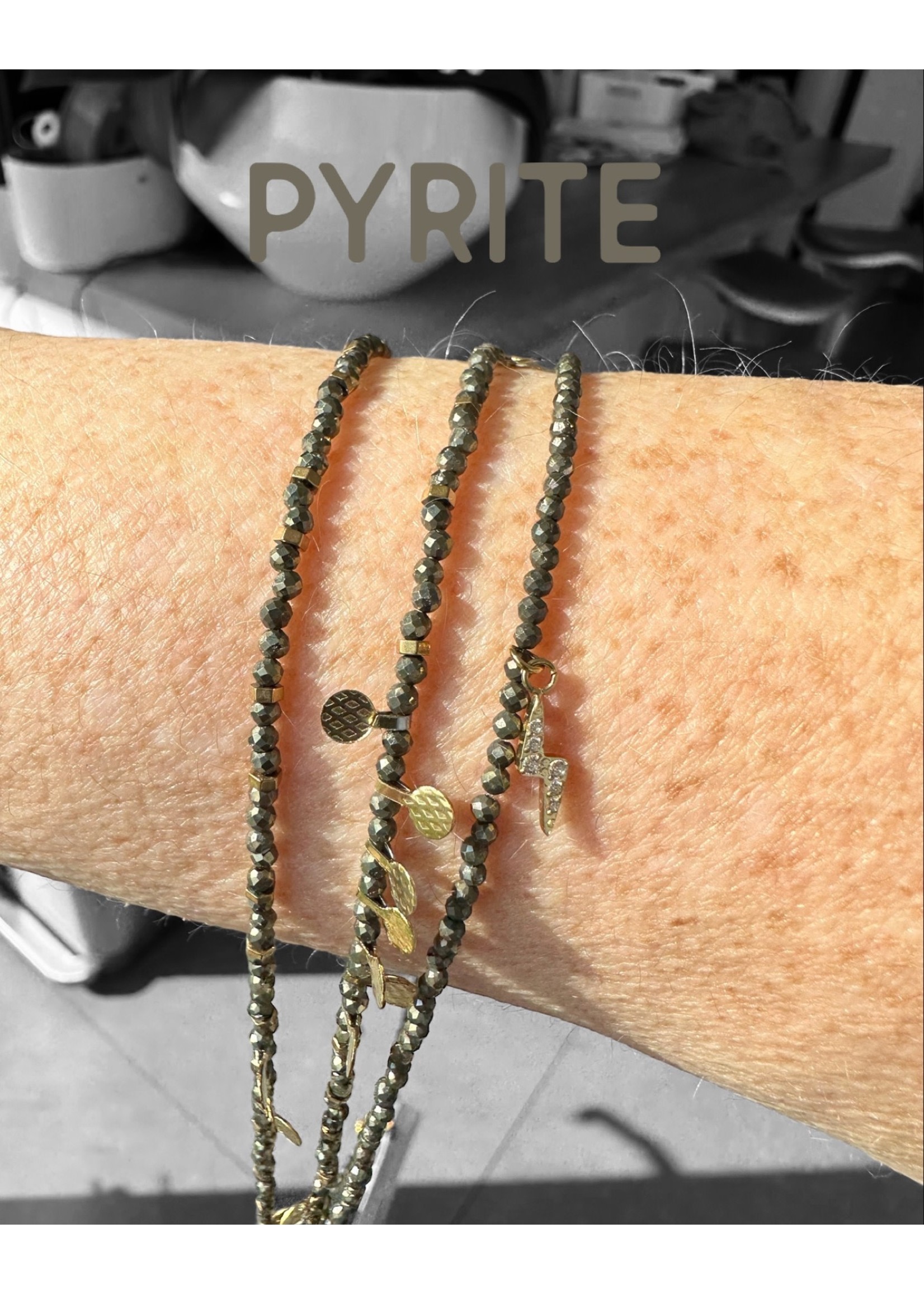 Scarlet et Lucien Sautoir Barbara Pyrite et Plaqué Or