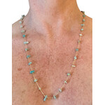 Scarlet et Lucien Sautoir Stella Plaqué Or et Amazonite