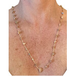 Scarlet et Lucien Sautoir Stella Plaqué Or et Quartz Rose