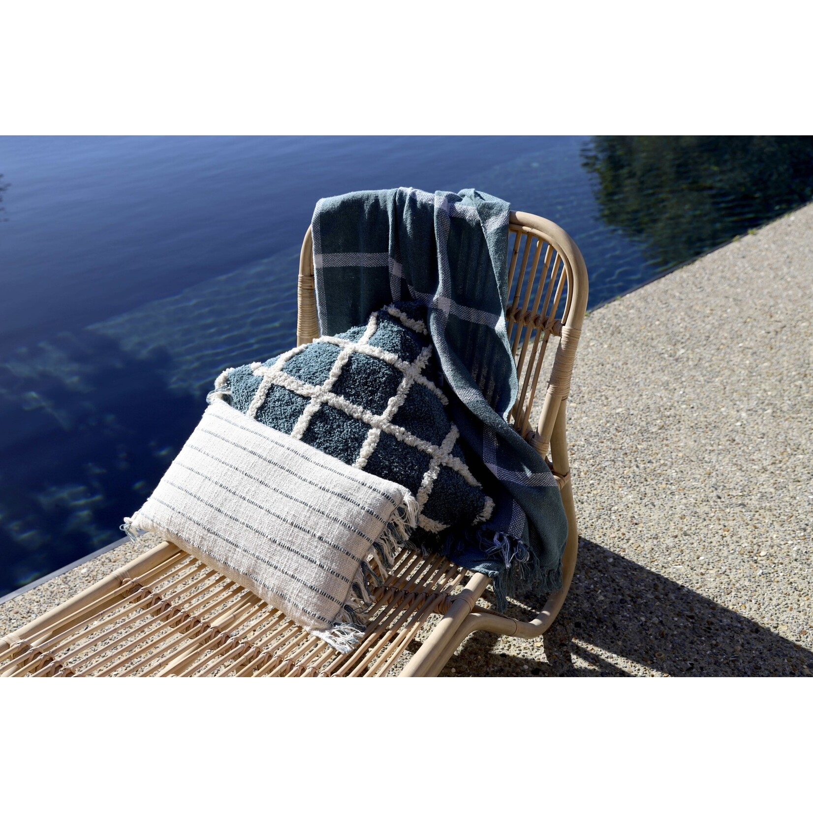 Pomax Coussin Rêveries Forêt Rayé 50*30 cm