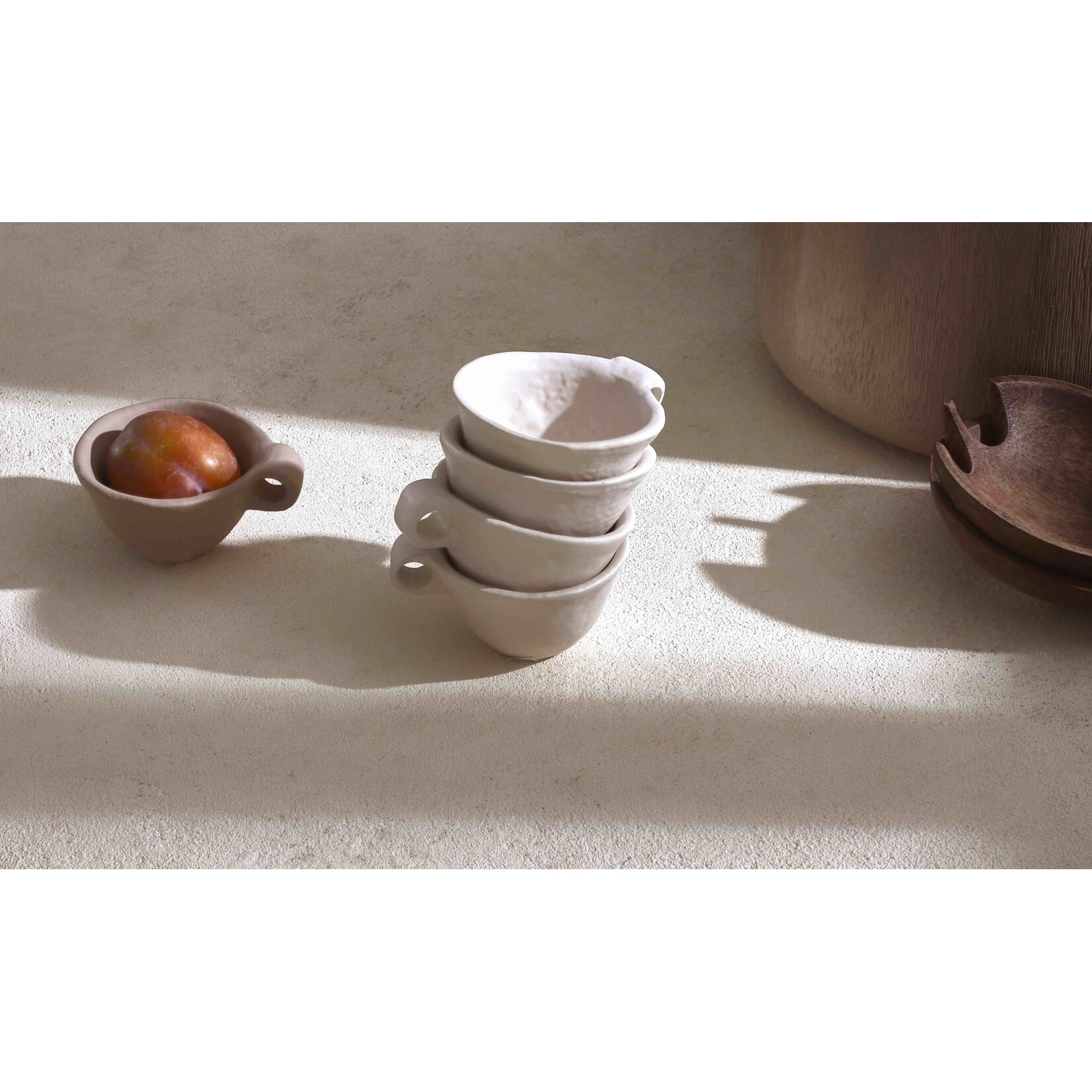 Pomax Photophore Finn aluminium Beige 9*7 cm