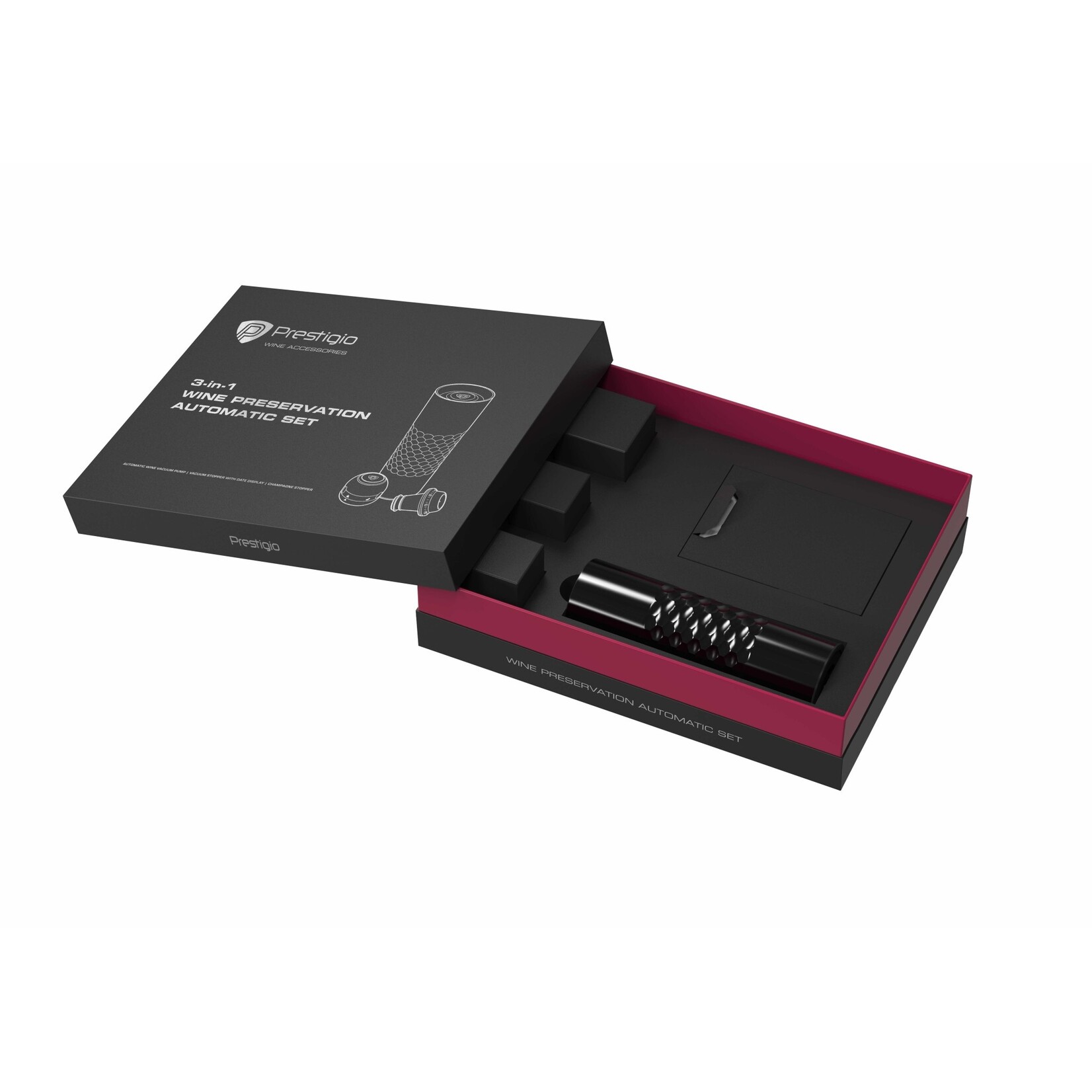 Bivouac Prestigio Wine Préservation Set Conservation Automatique Black