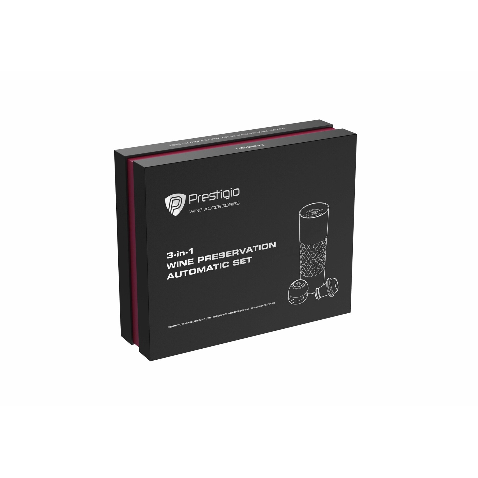 Bivouac Prestigio Wine Préservation Set Conservation Automatique Black