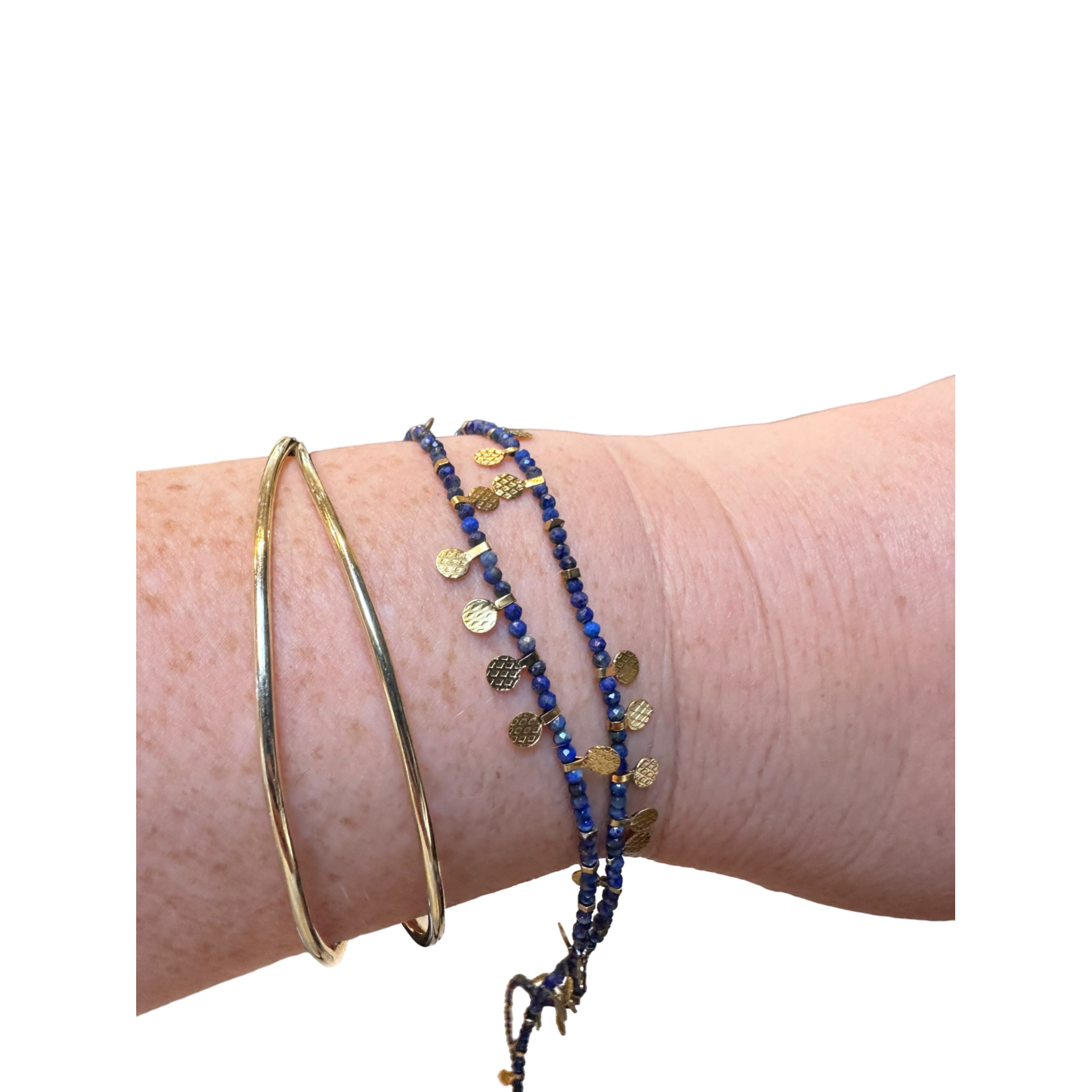 Scarlet et Lucien Sautoir Barbara Lapis Lazuli et Plaqué Or