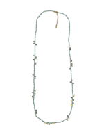 Scarlet et Lucien Sautoir Barbara Amazonite et Plaqué Or