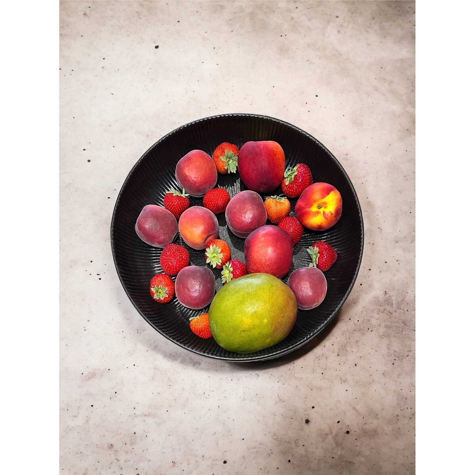 Bloomingville Neri Serving Bowl, Black, Stoneware Saladier