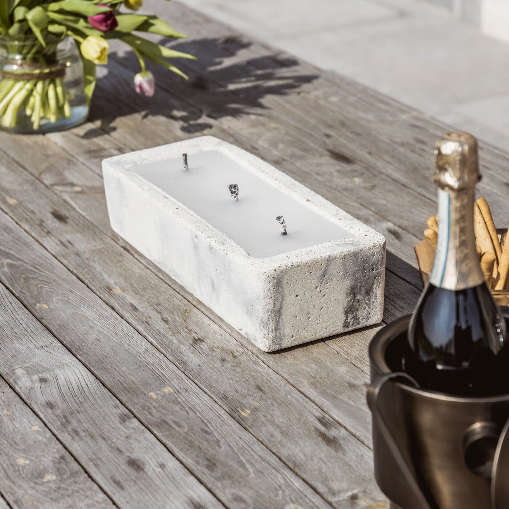 Mon Dada Bougie OUTDOOR Urban Rectangle Grey