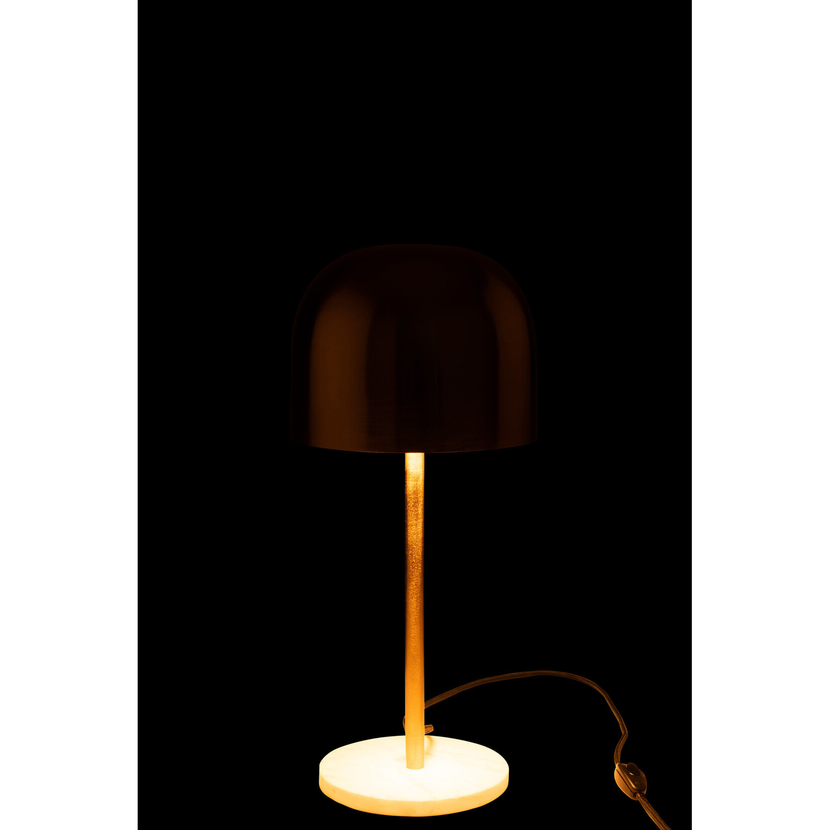 Lampe Queen Métal Or et Marbre blanc