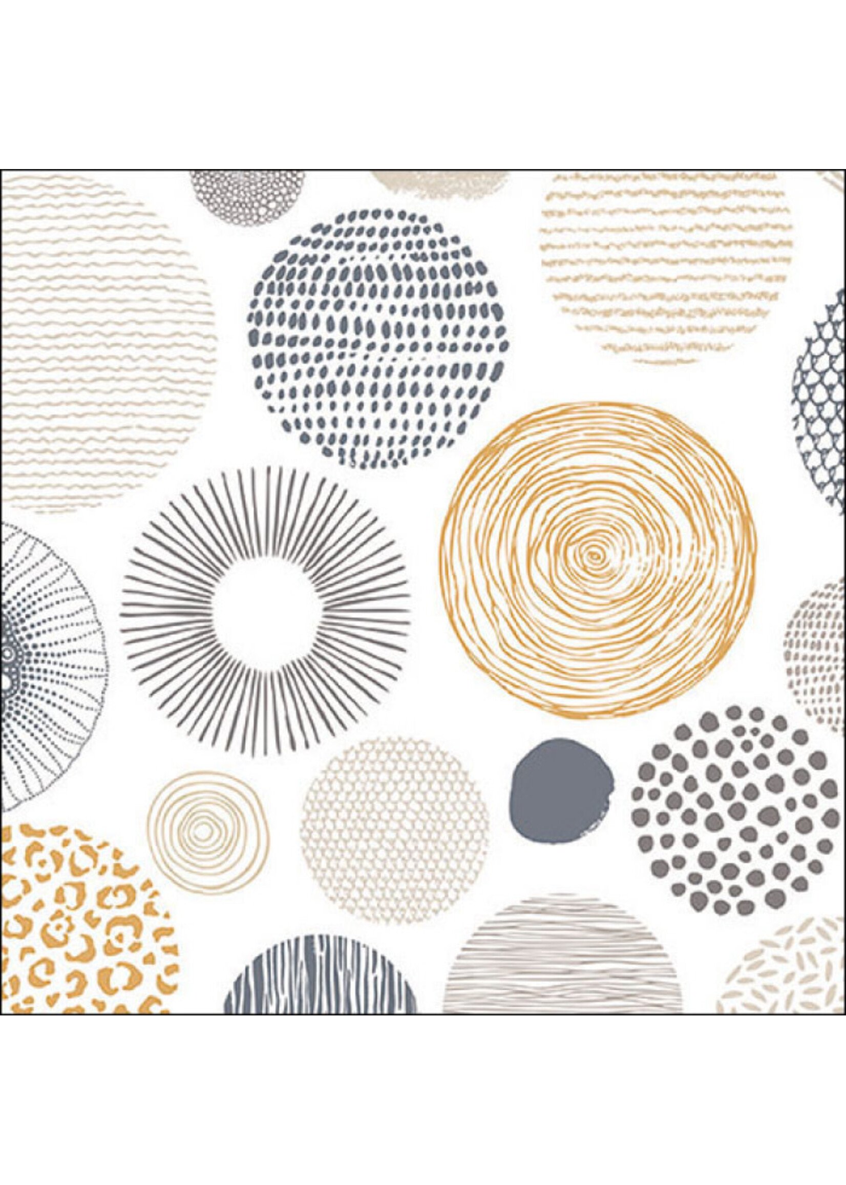 Serviettes en Papier Circle Textures