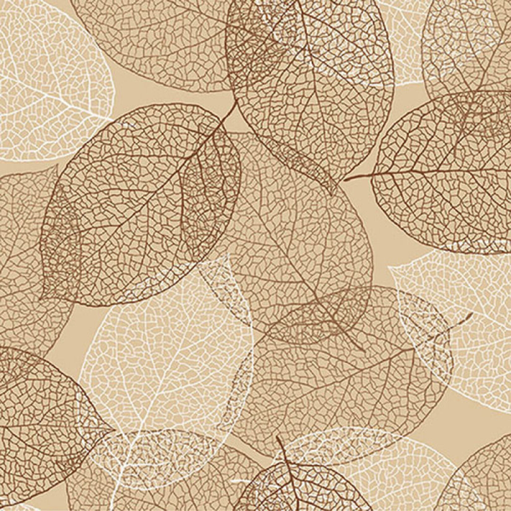 Serviettes en Papier Natural Leaves Beige