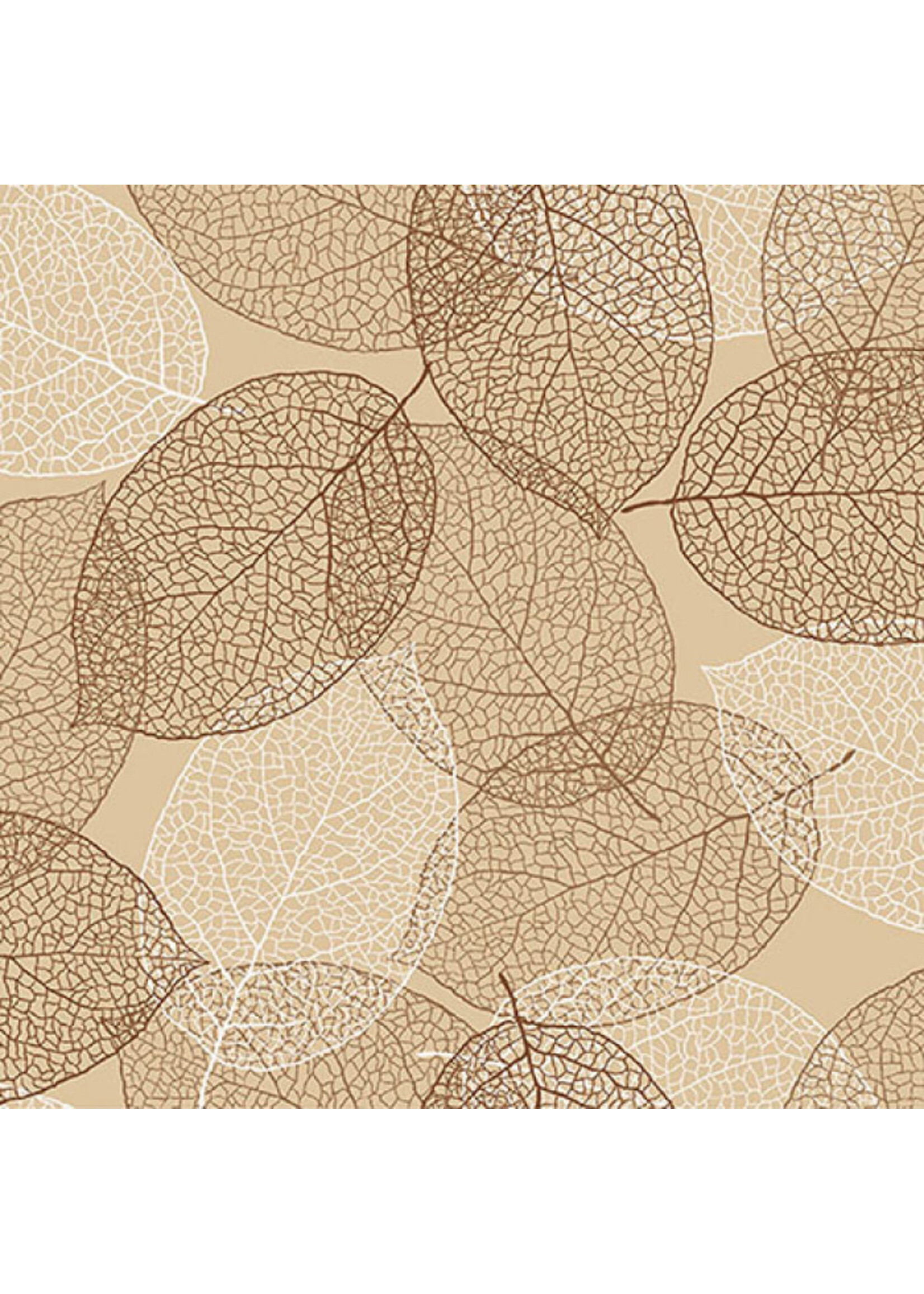 Serviettes en Papier Natural Leaves Beige