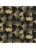 Serviettes en Papier Gingko Black Gold