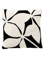 Coussin Elina Noir Fleur Blanche