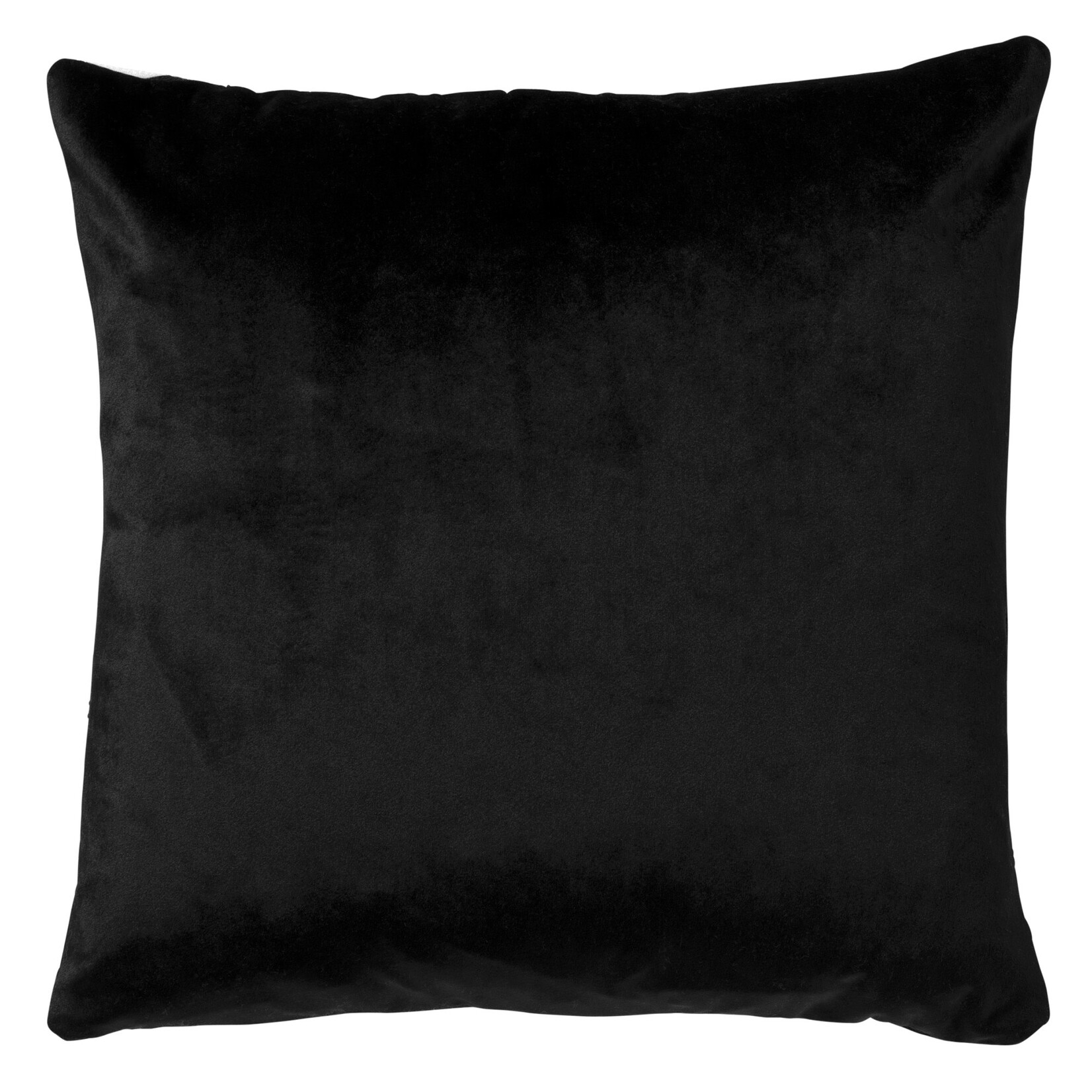 Coussin Elina Noir Fleur Blanche 45*45
