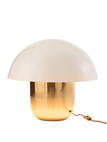 Lampe Champignon Blanc et Or