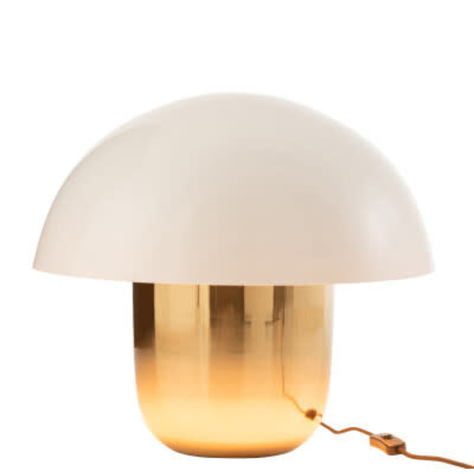 Lampe Champignon Blanc et Or