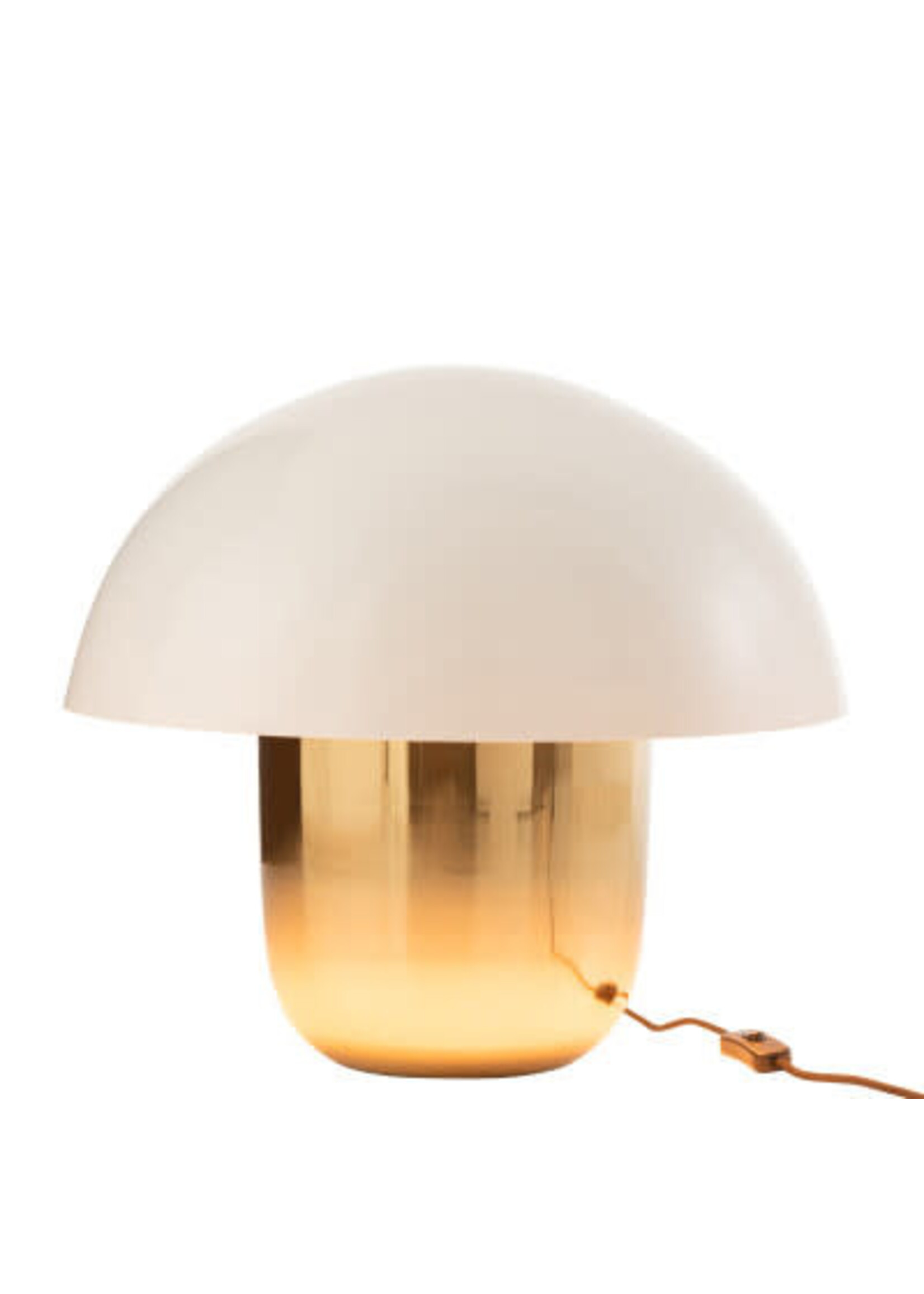 Lampe Champignon Blanc et Or