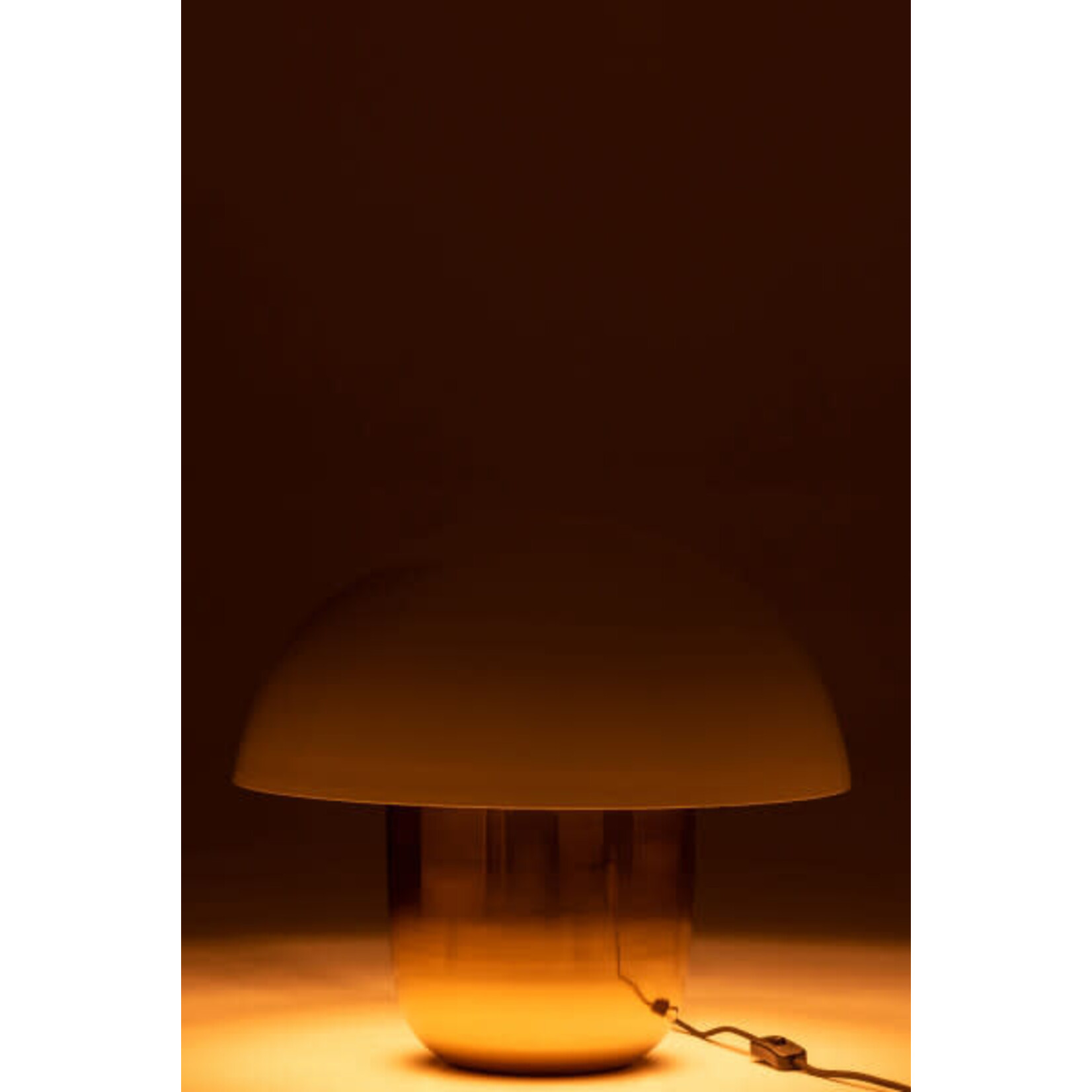 Lampe Champignon Blanc et Or