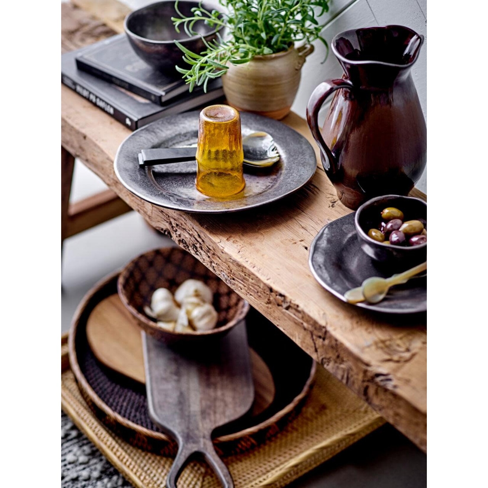 Bloomingville Bol Linne Grès couleur Laiton