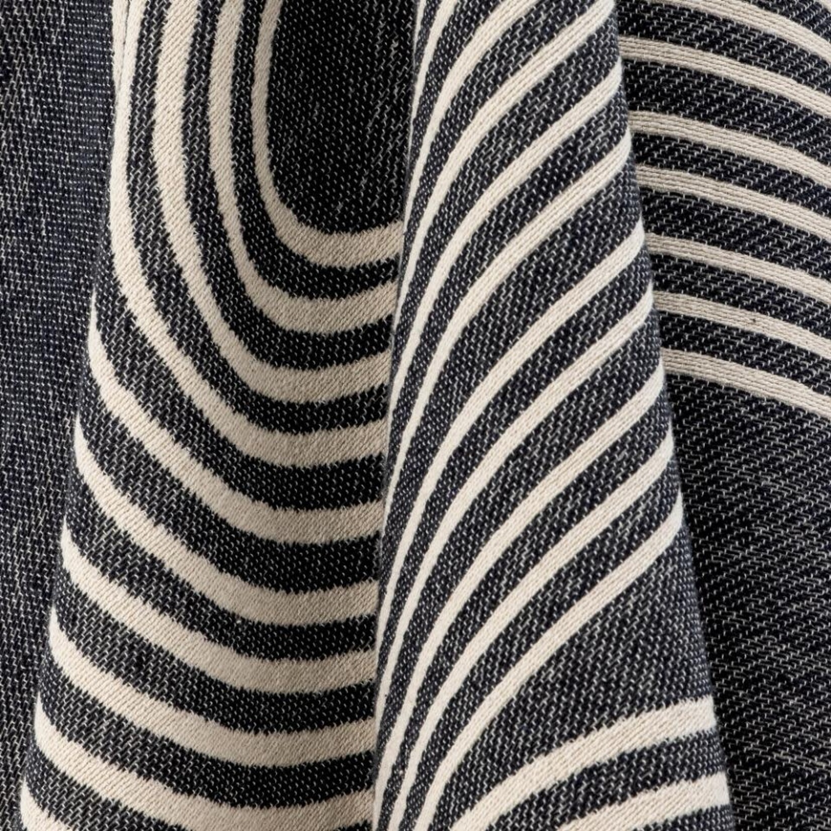 Bloomingville Anek Plaid Coton Noir et Naturel