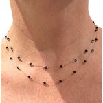 Scarlet et Lucien Collier Clara Double Onyx Noir