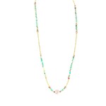 Scarlet et Lucien Sautoir Goa Malachite et Améthyste