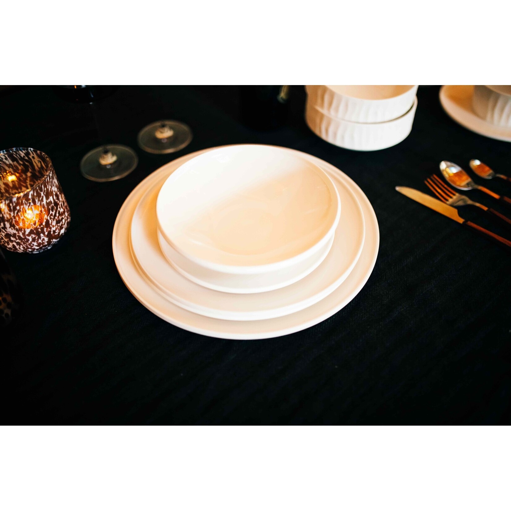 Pomax Leggero Porcelaine de Magnésium Assiette Plate