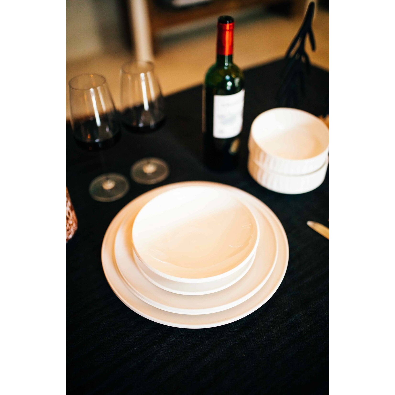 Pomax Leggero Porcelaine de Magnésium Assiette Plate