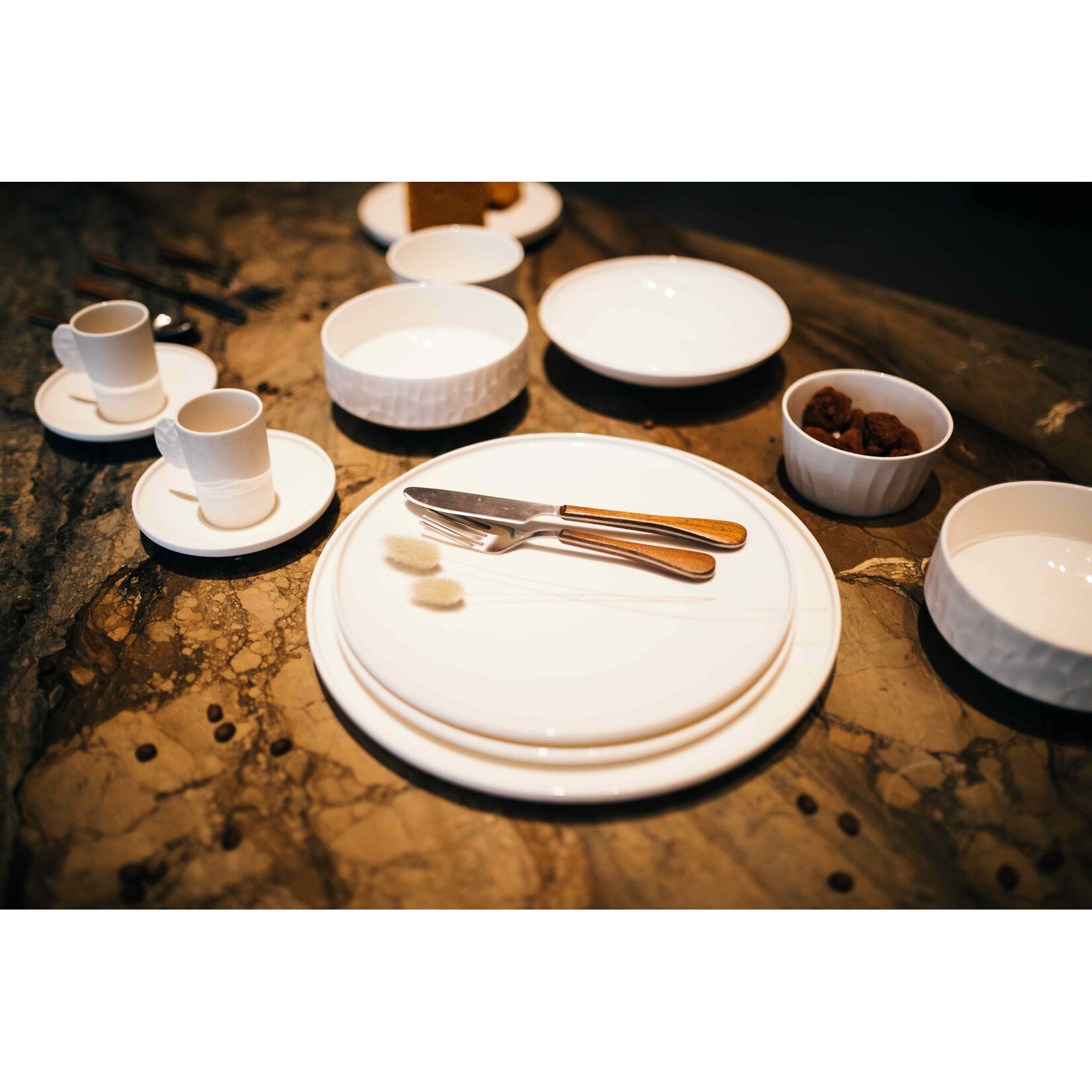 Pomax Leggero Porcelaine de Magnésium Assiette à Dessert