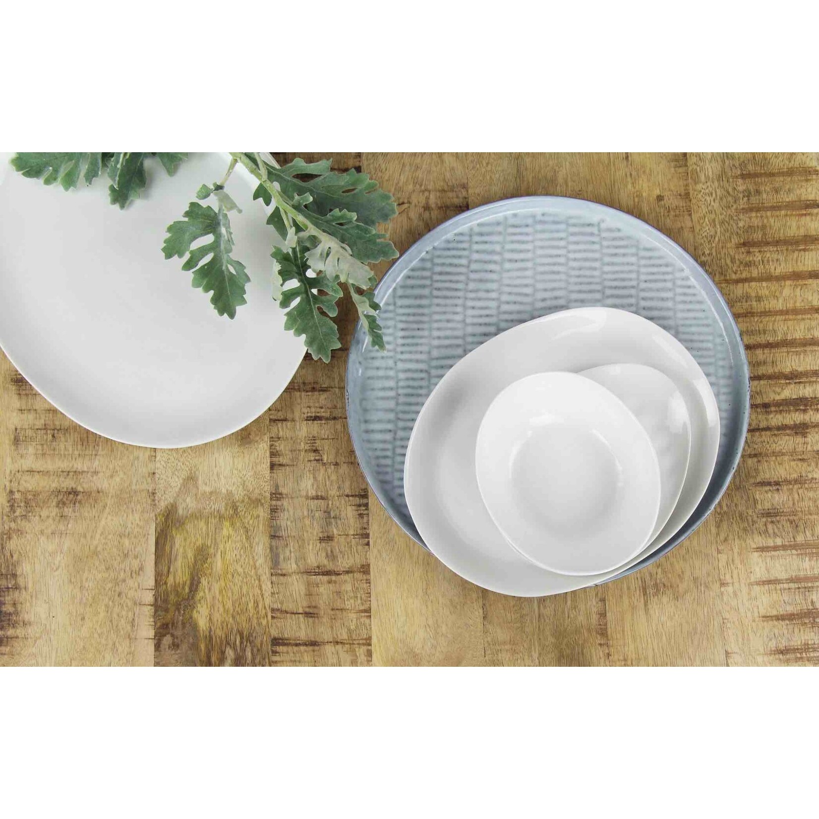 Pomax Porcelino Ovale Assiette Plate 28 cm
