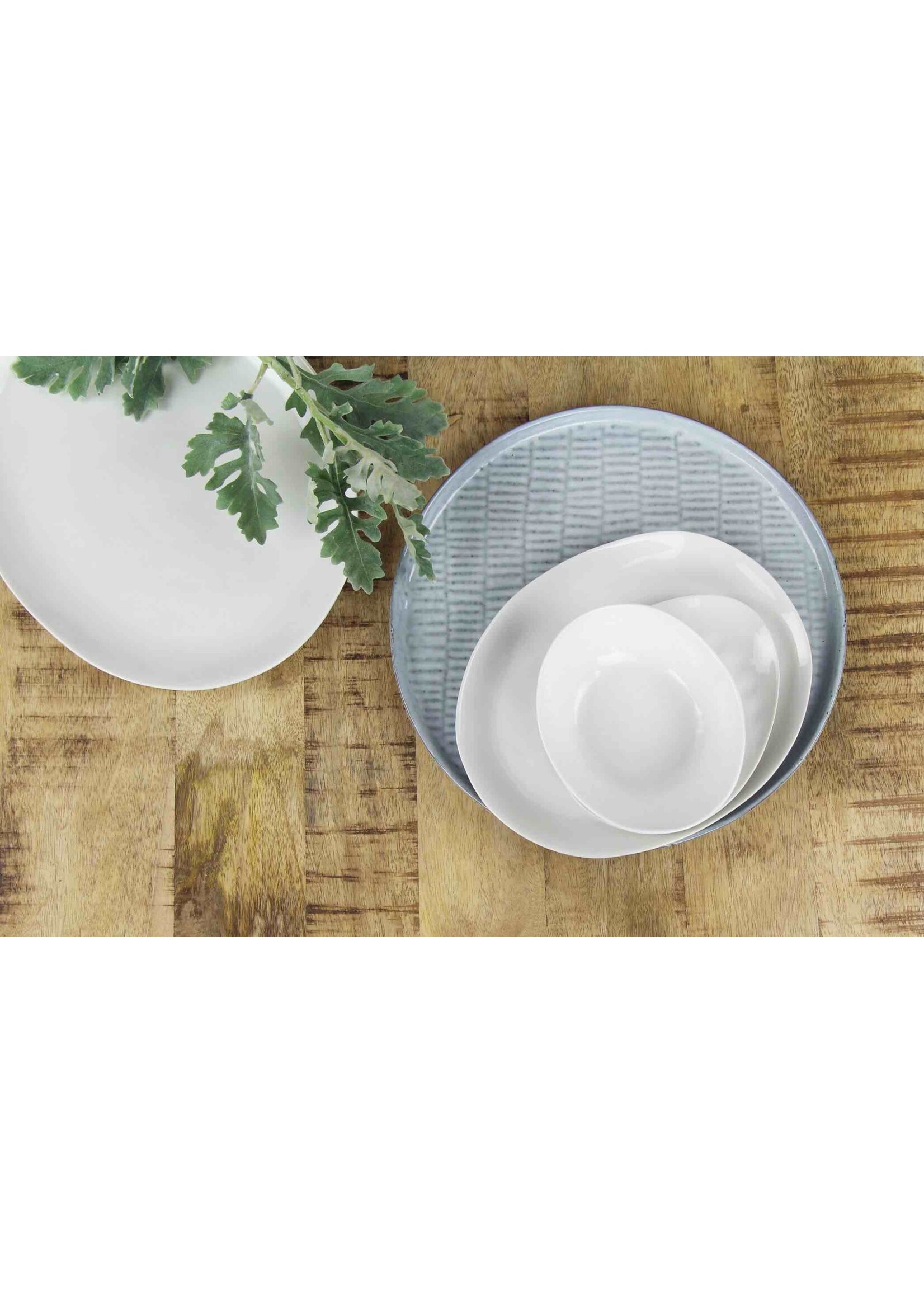 Pomax Porcelino Ovale Assiette Plate 28 cm