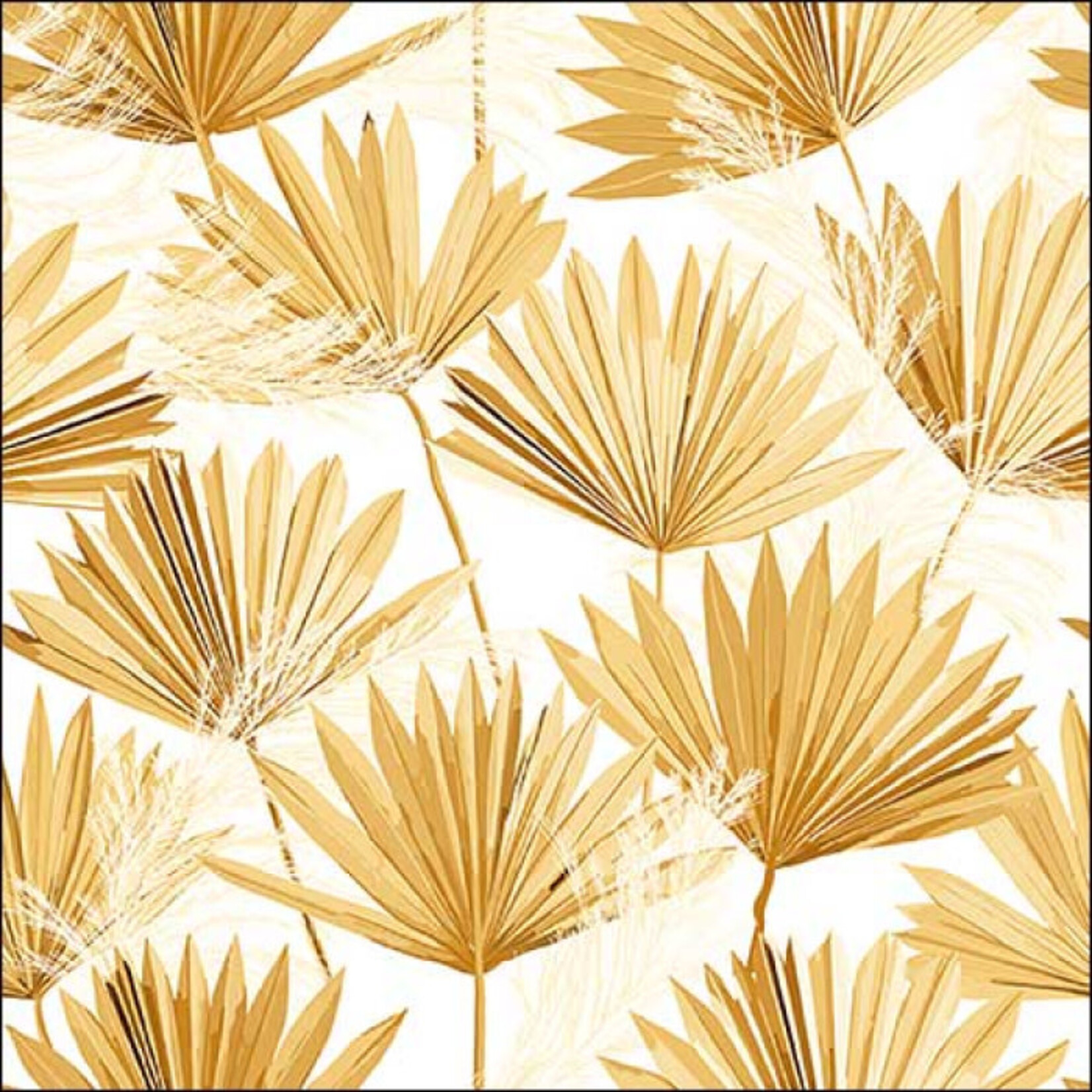 Serviettes en Papier Leaf Gold