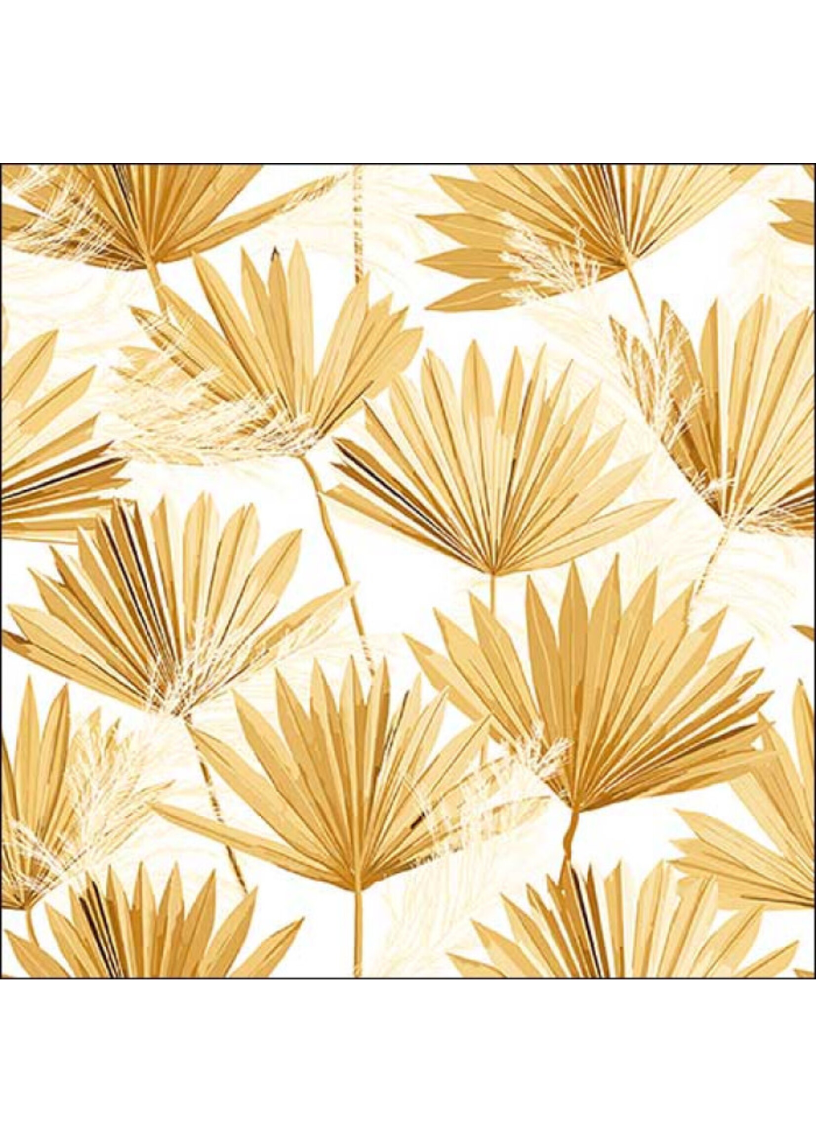 Serviettes en Papier Leaf Gold