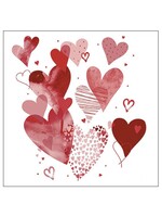 Serviettes en Papier With Love Red