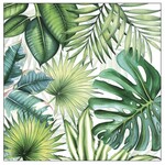 Serviettes en Papier Tropical Leaves White
