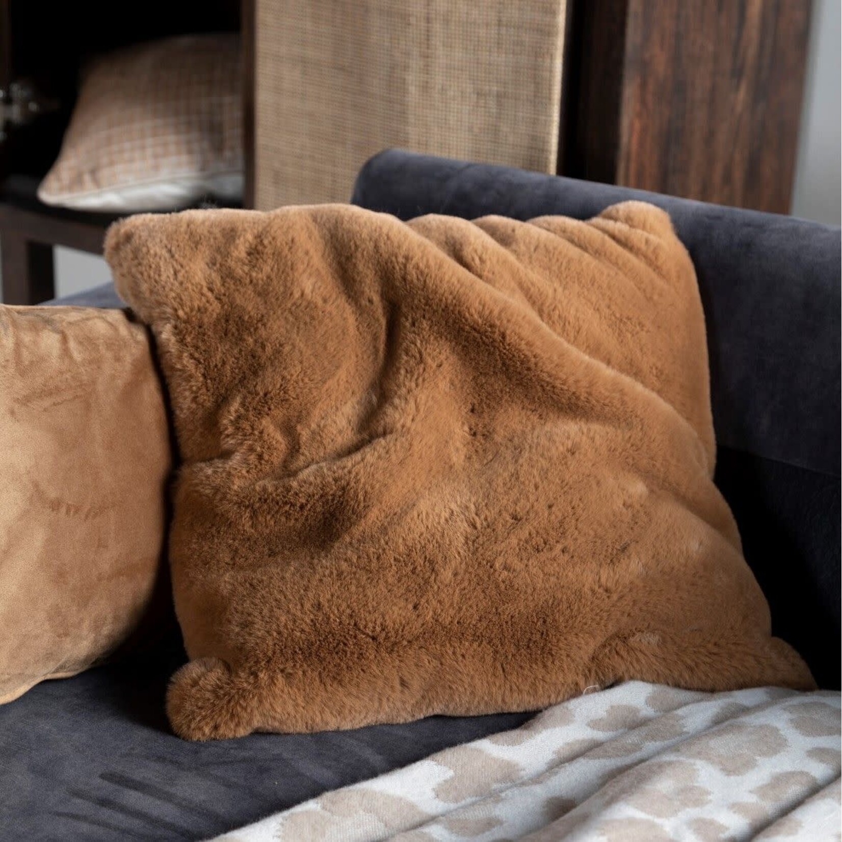Bivouac Coussin Fourrure Tobacco Brown 45*45