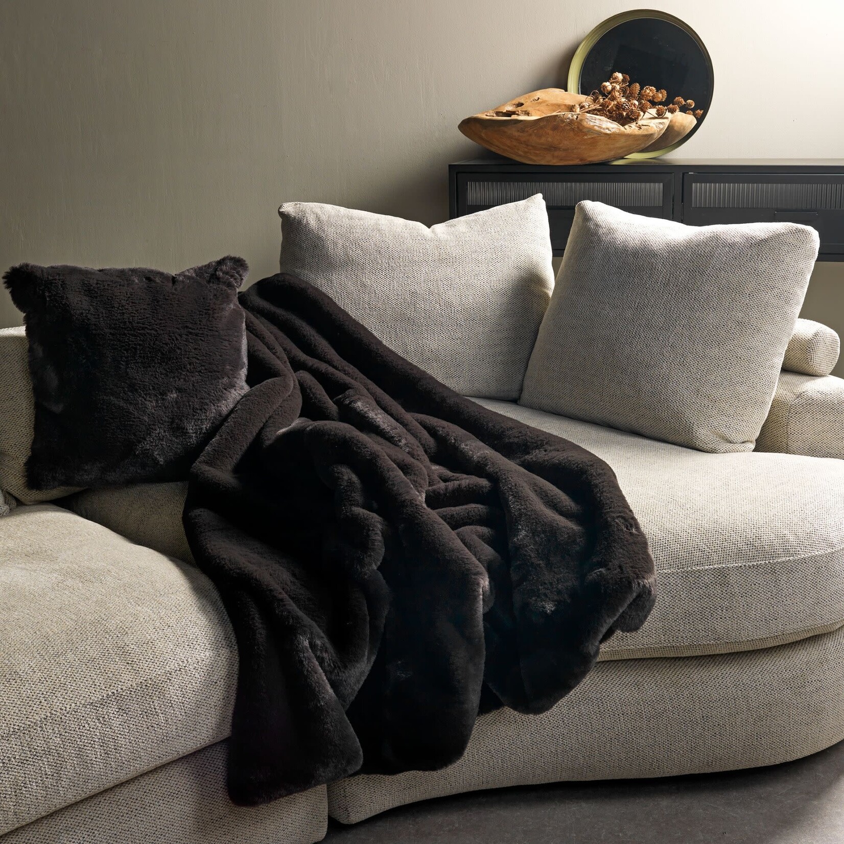 Bivouac Plaid Fourrure Noir Raven 140*180