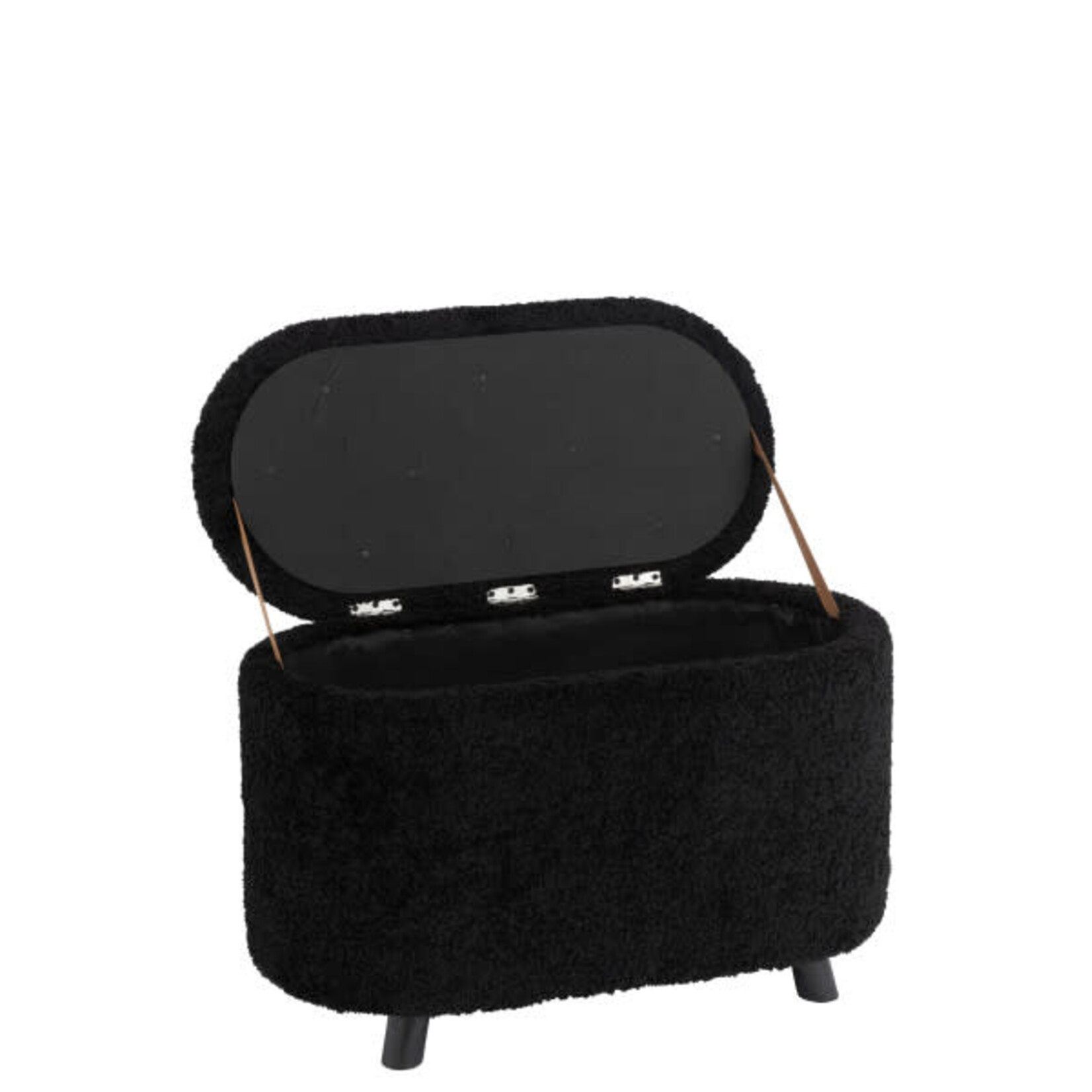Pouf Rangement Teddy Noir