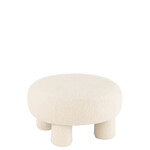 Pouf Bouclettes Rond Blanc