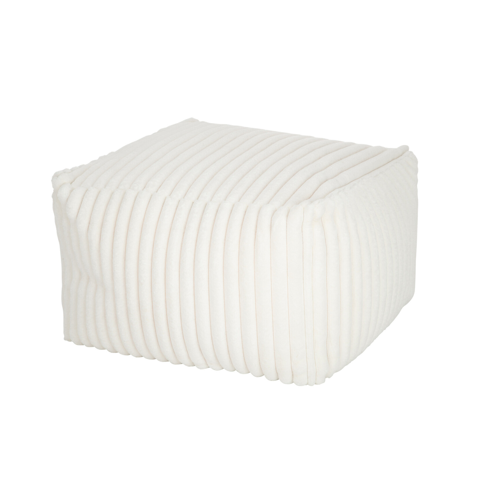 Pouf Corduroy Blanc 85*85*53