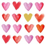 Serviettes en Papier Aquarell Hearts 25*25