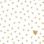 Serviettes en Papier Little Hearts Gold 33*33