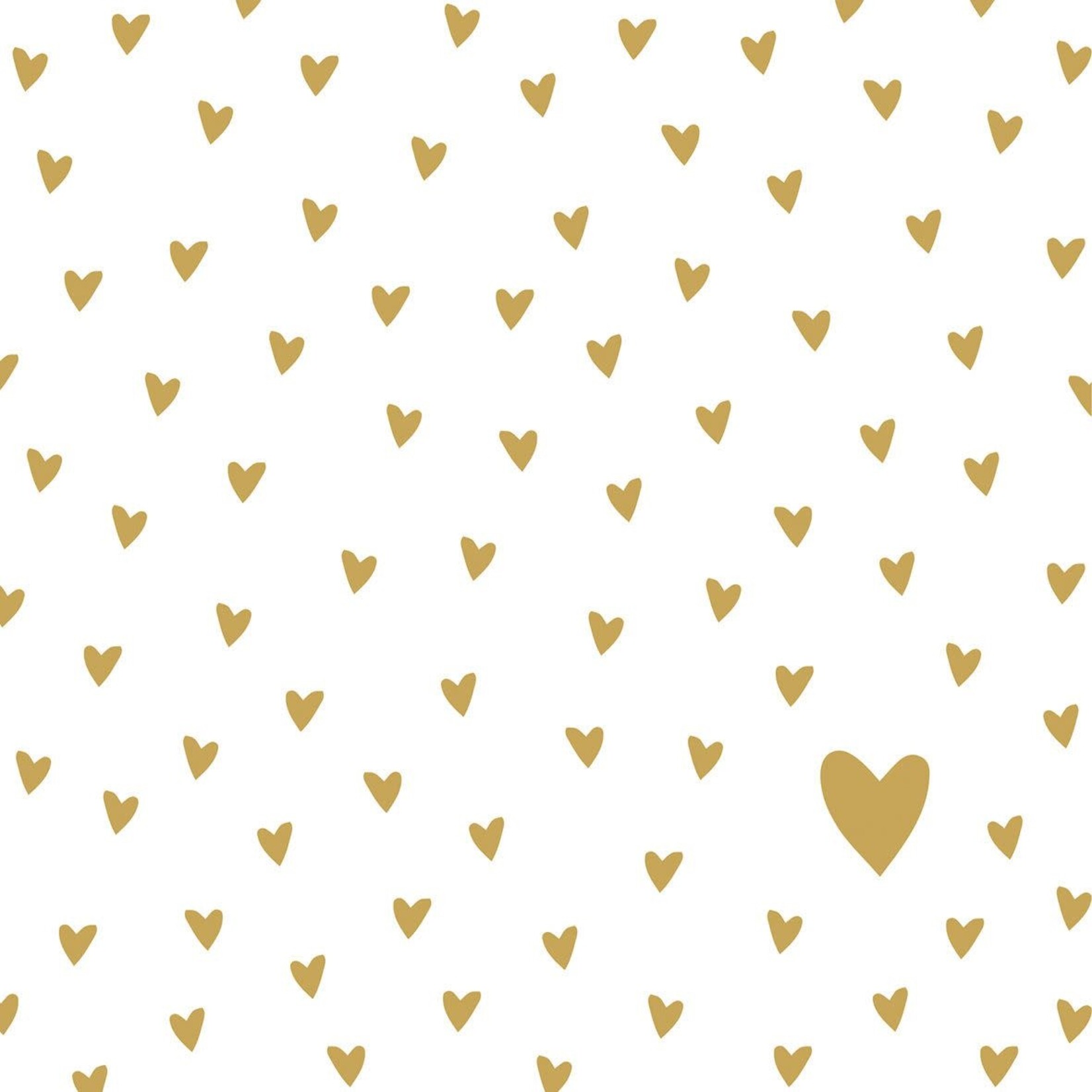 Serviettes en Papier Little Hearts Gold 33*33