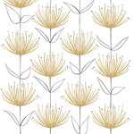 Serviettes en Papier Flowers On Fire Gold 33*33