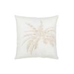 Coussin Palmier Blanc Beige