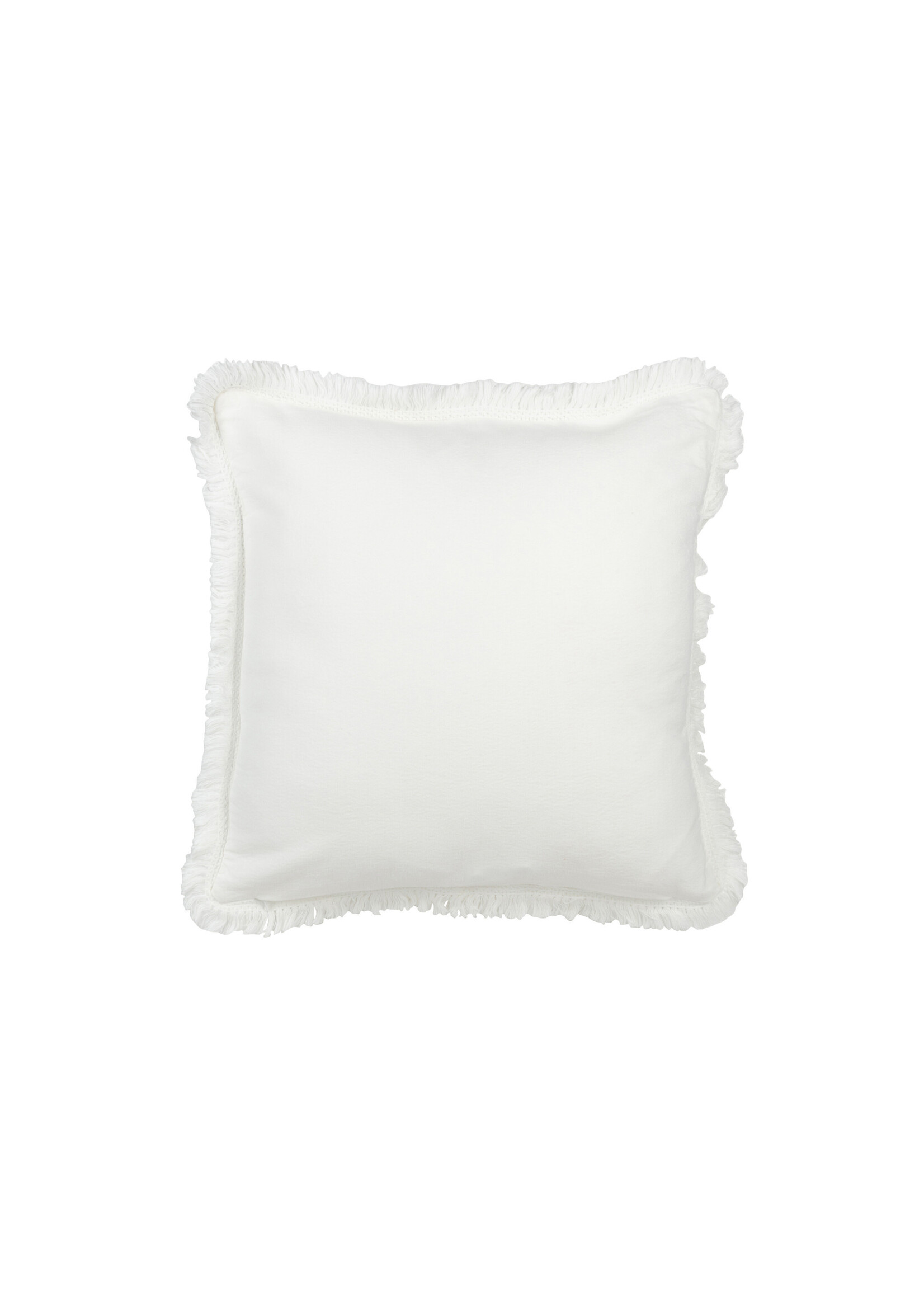 Coussin brodé Fleurs Blanc 52*52 cm