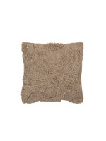 Coussin Tufté Courbes Beige