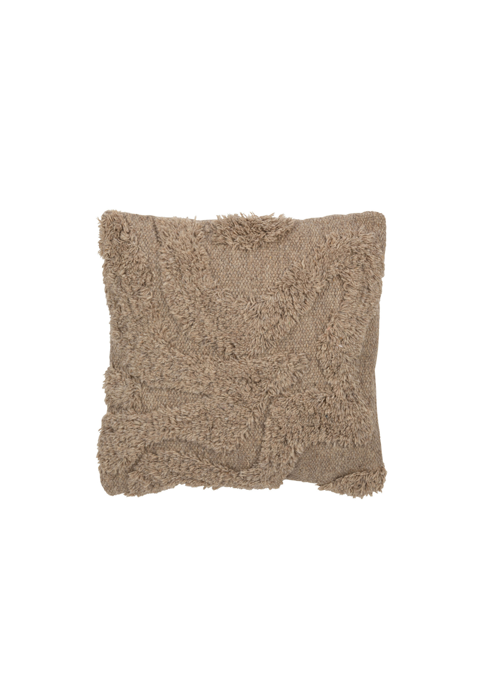 Coussin Tufté Courbes Beige 45*45 cm