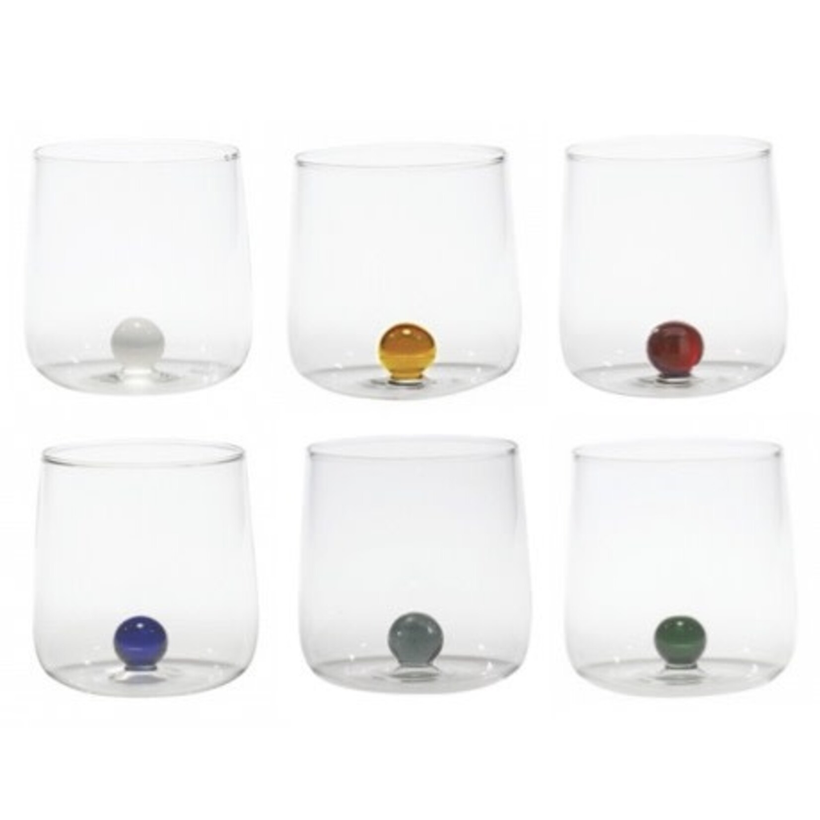Zafferano Set de 6 Verres Bilia Couleurs Assorties
