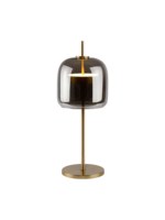 Lampe de Table Ghandia Doré Mat Verre Fumé